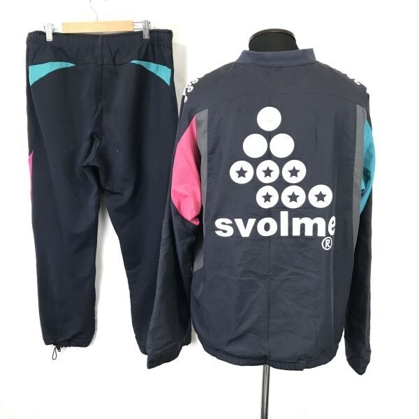 スボルメ/SVOLME☆ピステ&パンツ/セットアップジャージ【上M・下L程度/紺/navy blue】 ウインドブレーカー/訳あり特価/Set up◇mBH651 スボルメ/SVOLME☆ピステ&パンツ/セットアップジャージ【上M・下L程度/紺/navy blue】 ウインドブレーカー/訳あり特価/Set up◇mBH651