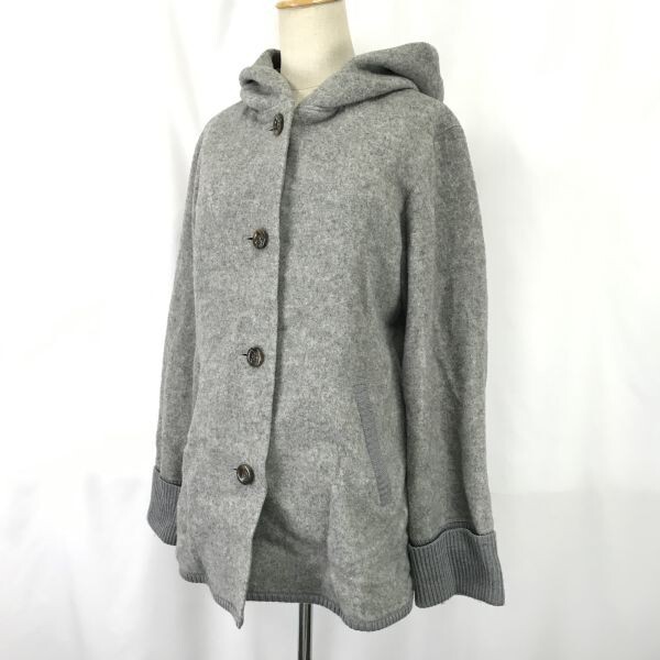 SCAPA/スキャパ☆フード付きコート【レディース40/L程度/gray/グレー】ルック製/ブルゾン/アウター/Coat/Jacket/Jumper◇zBH669