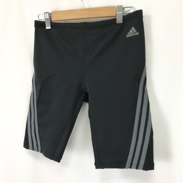 日本製☆アディダス/adidas☆競泳/スイムパンツ/水着【メンズJ-O USA-M/スパッツ/ハーフ丈/黒】スイムウェア/クリーニング済◇cBH666-f