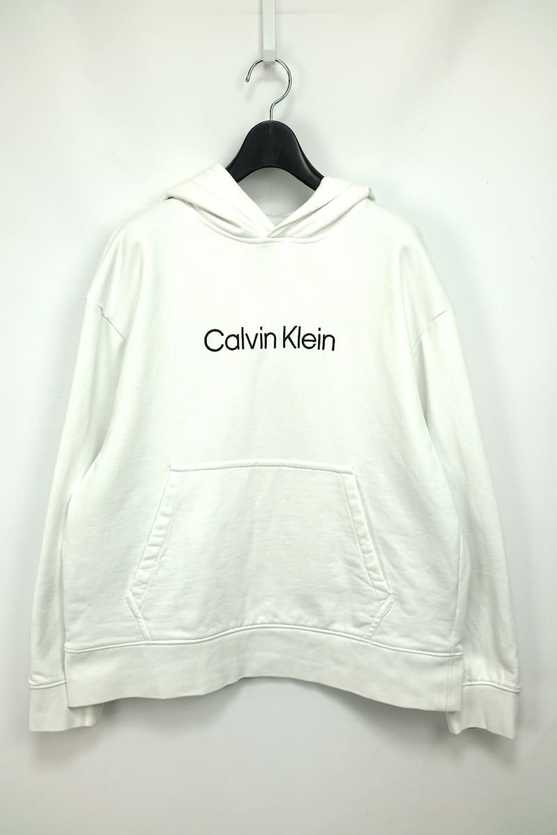 Calvin Klein カルバンクライン STANDARD フーディ パーカー ホワイト Lサイズ 40WH106_画像1