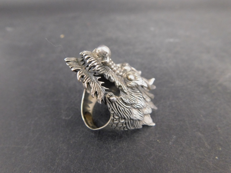 ドラゴン 龍 シルバー 925 リング 26号 指輪 26.7ｇ ハンドメイド SILVER 銀製 アクセサリー メンズ Dragon silver ring