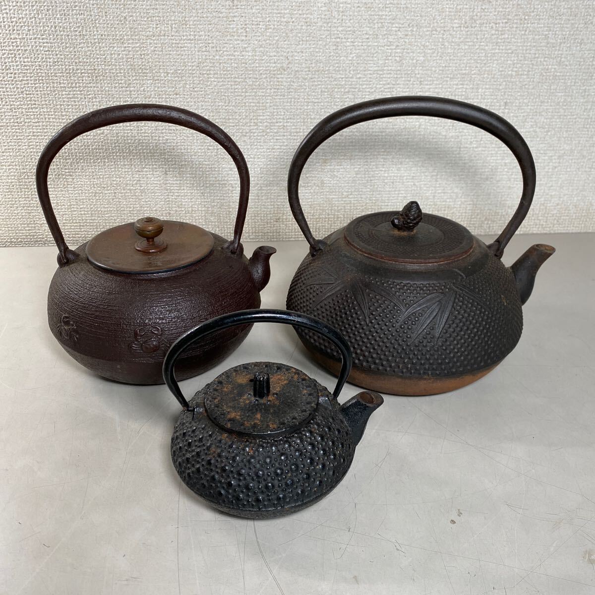 a*★中古品 南部鉄器 鉄瓶 3点セット 急須 ★の画像1