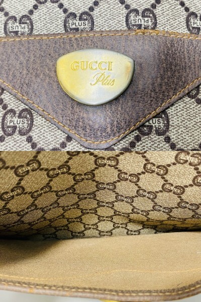 1円～ GUCCI Plus グッチプラス トートバッグ オールドグッチ PVC ヴィンテージの画像8