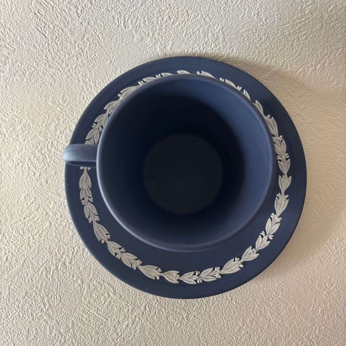 WEDGWOOD ウェッジウッド ジャスパー カップ ソーサー　ポートランドブルー　 ネイビー