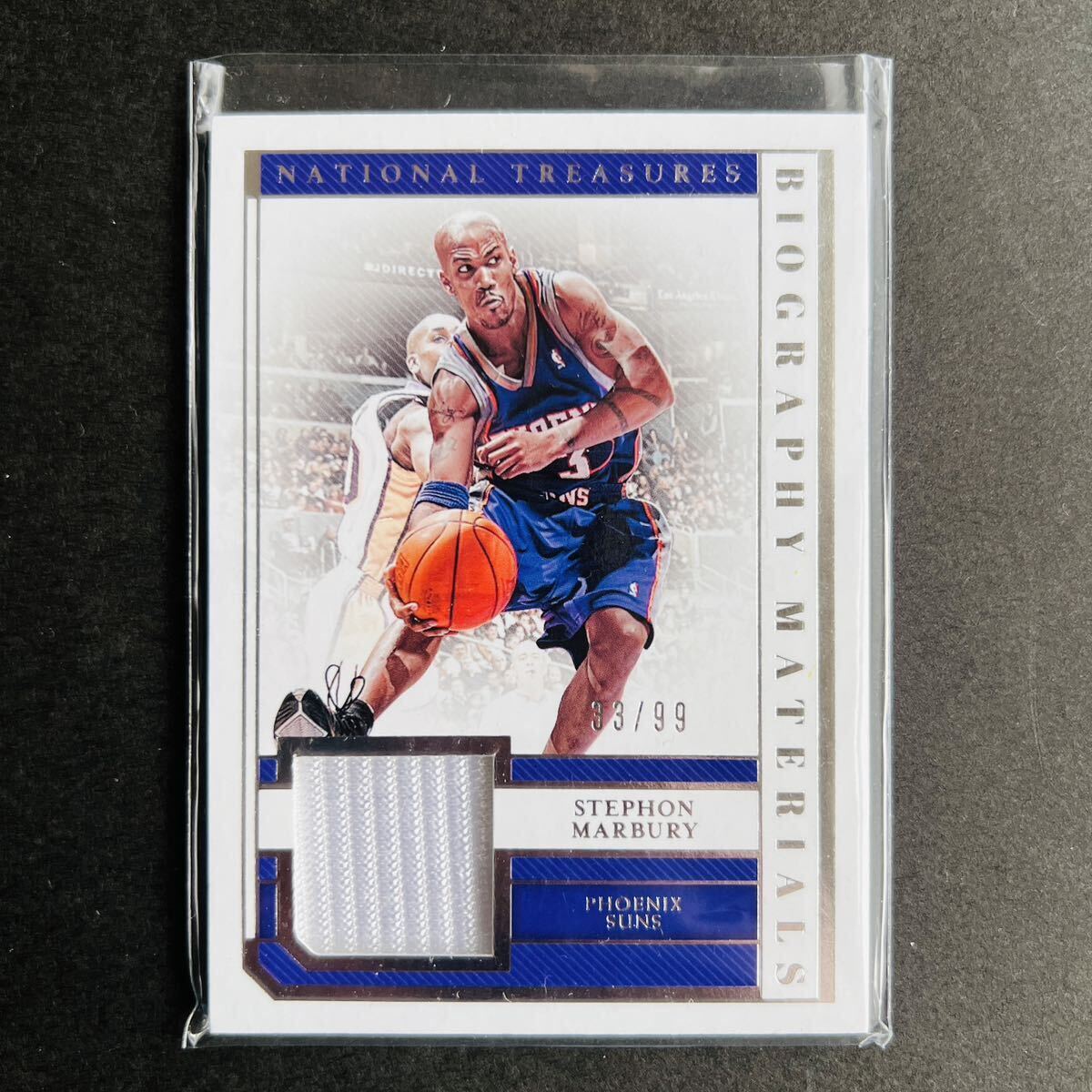 Panini NBAカード Stephon Marbury 2018-19 National Treasures basketball BIOGRAPHY MATERIALS Jersey ジャージカードの画像1