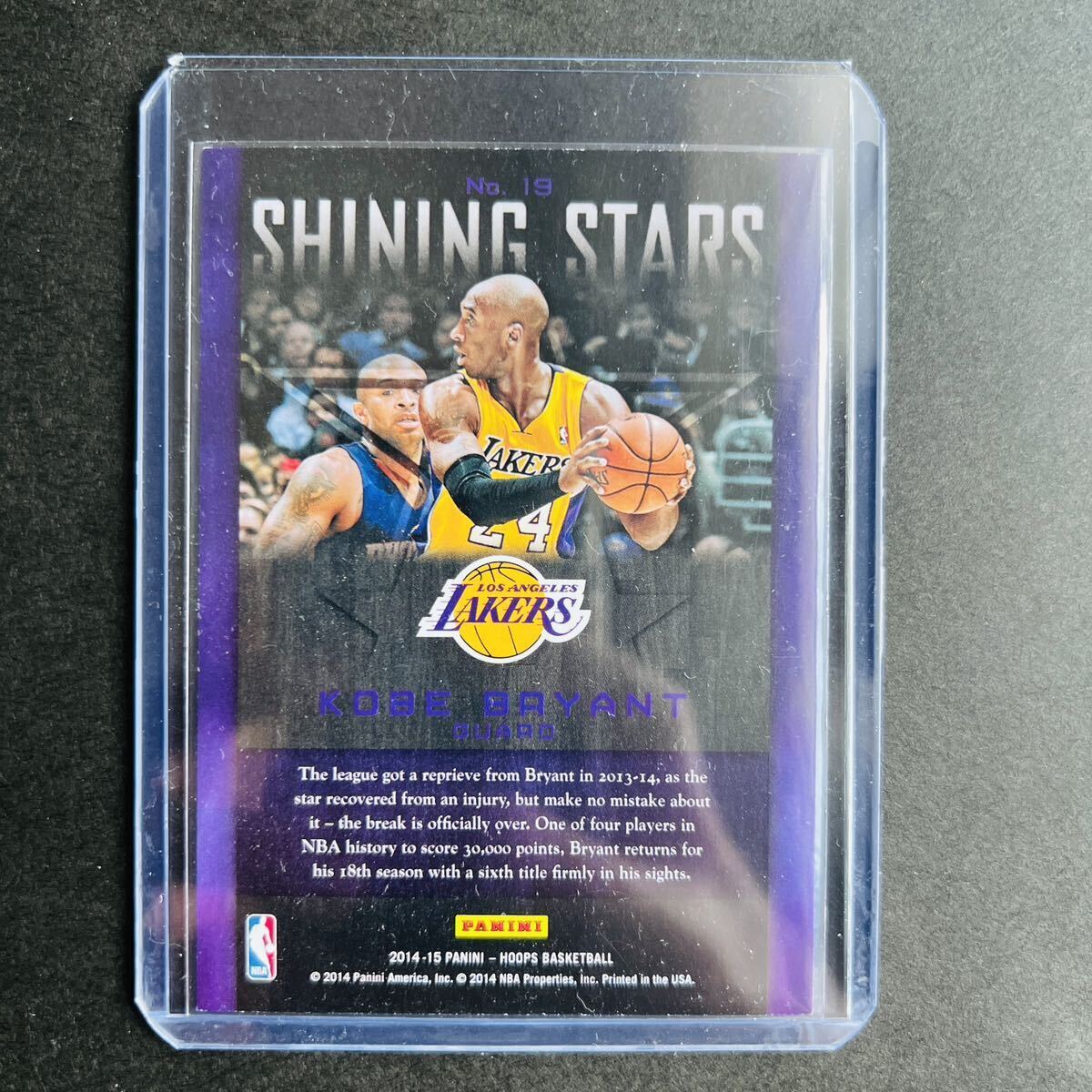 Panini NBAカード Kobe BRYANT 2014-15 NBA HOOPS basketball SHINING STARS の画像2