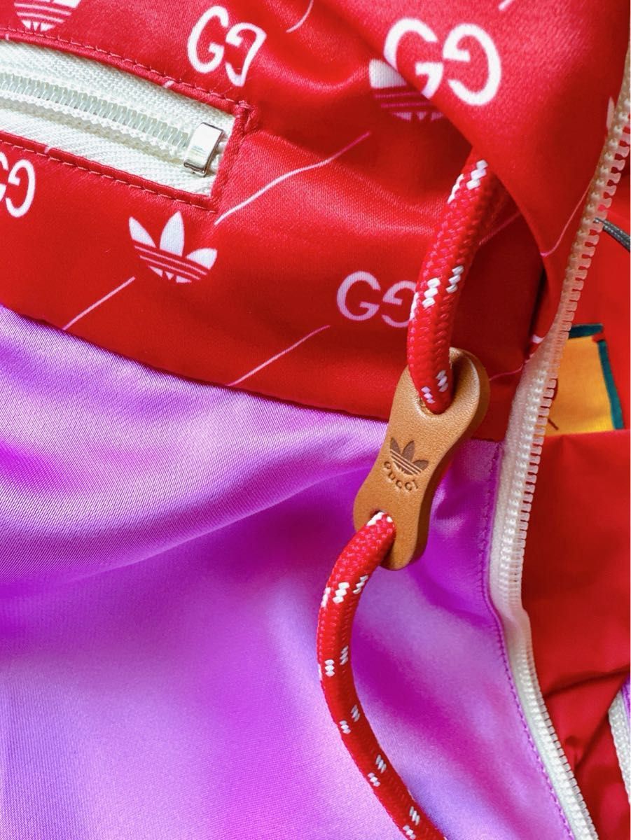 新品 タグ付き GUCCI adidas ナイロンジャケット L 46 GG柄 新品 タグ付き GUCCI adidas ナイロンジャケット L 46 GG柄