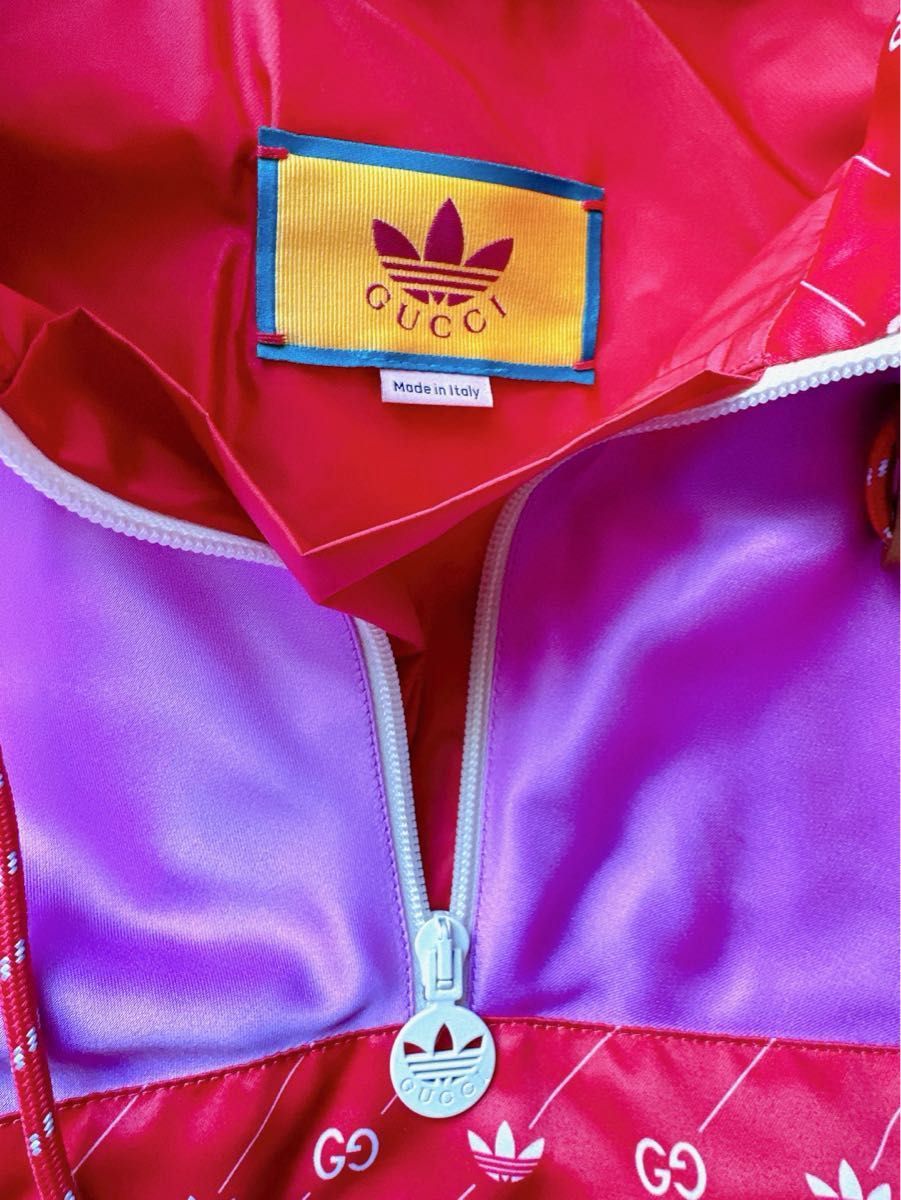 新品 タグ付き GUCCI adidas ナイロンジャケット L 46 GG柄 新品 タグ付き GUCCI adidas ナイロンジャケット L 46 GG柄