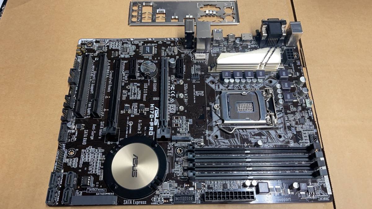 ASUS Intel ATX マザーボード LGA1151 Skylake H170-Pro DDR4 中古分解品 BIOS起動確認済みの画像1