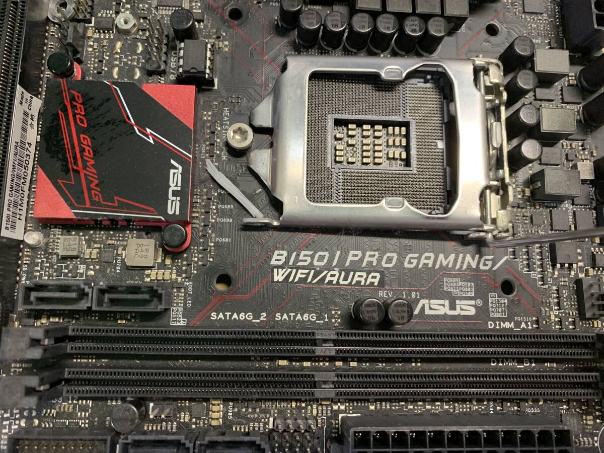 ★中古品 BIOS確認 ASUS B150 PRO GAMING LGA1151 マザーボード　IOパネル付属★_画像2