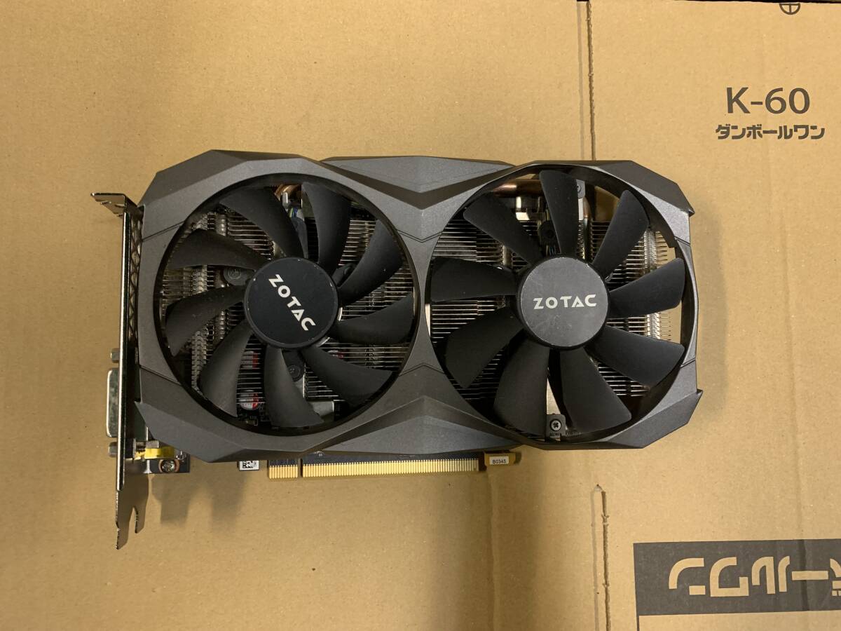 K12★中古動作品 ZOTAC GEFORCE GTX 1060 6GB 192BIT GDDR5X HDMI DisplayPort DVI グラフィックボード ★の画像1