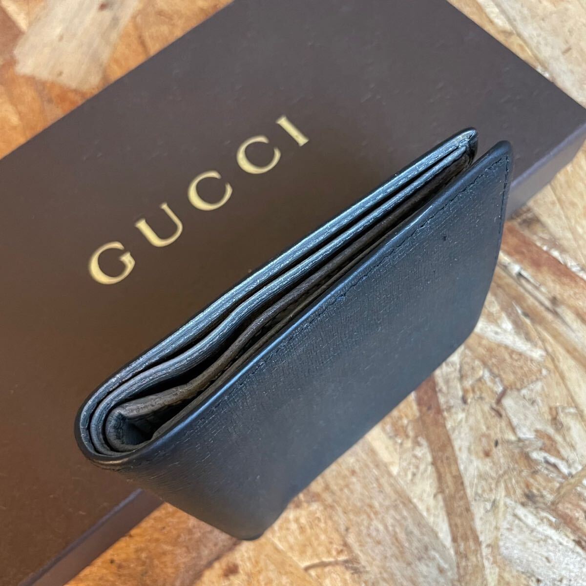 1円【美品】 GUCCI グッチ マーモント GG ウォレット メンズ レディース 財布 インターロッキング ロングウォレット　二つ折り_画像4