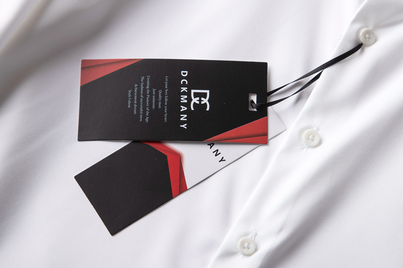 P281-XL 新品DCKMANY■シルク混 長袖シャツ メンズ ノーアイロン 形態安定 ドレスシャツ ワイシャツ 無地 ビジネス シャツ/ホワイトの画像4