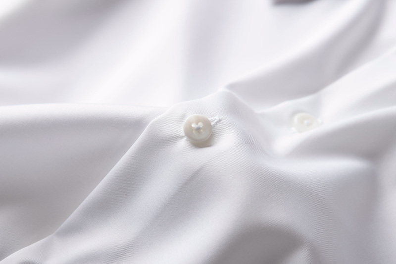 P281-XL 新品DCKMANY■シルク混 長袖シャツ メンズ ノーアイロン 形態安定 ドレスシャツ ワイシャツ 無地 ビジネス シャツ/ホワイトの画像5