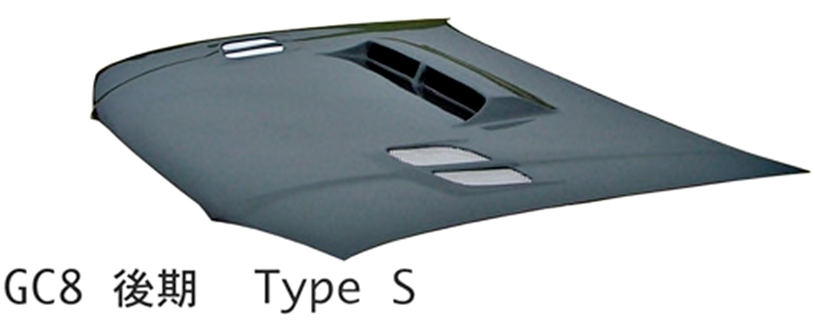 「高勢スタウト/STOUT」インプレッサ(GC8)後期用エアロボンネット TypeS(カーボン)_画像1