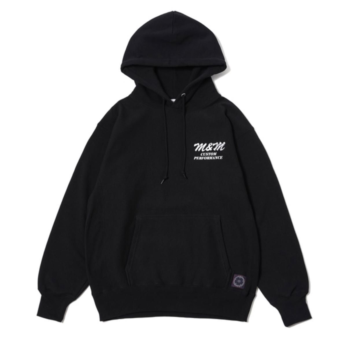 『M&M×MASSES』/エムアンドエム×マシス SWEAT HOODED 黒 スウェット パーカー Lサイズ 新品未使用品