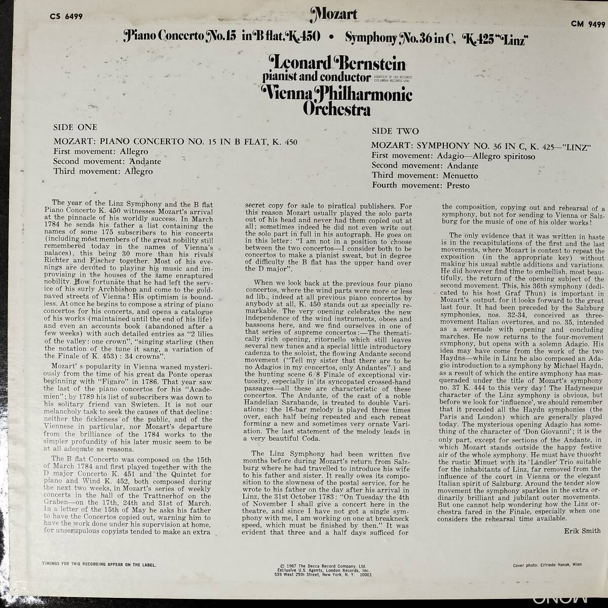 46013 Leonard Bernstein / PIANO CONCERTO No. 15_画像3