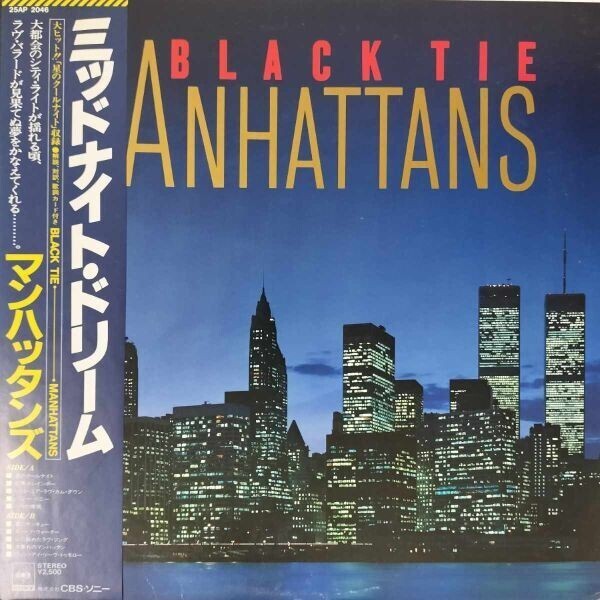 42977★美盤【日本盤】 THE MANHATTANS / BLACK TIE ※帯付きの画像1