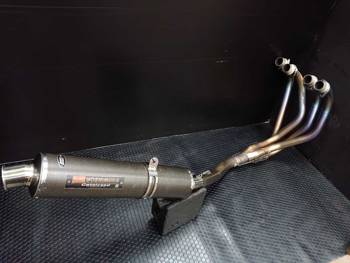 [ free shipping ]XJR1300 Yoshimura 4-1 titanium Cyclone full EX muffler ( carbon to coil silencer ) cab car exclusive use inspection XJR1200/4KG/RP01J/RP03J