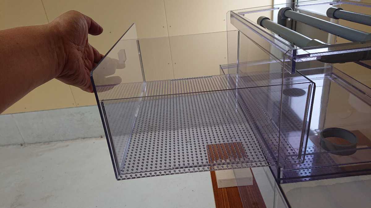 150cm アクリル水槽用 上部フィルター ウールボックス引き出し 150cm アクリル水槽用 上部フィルター ウールボックス引き出し