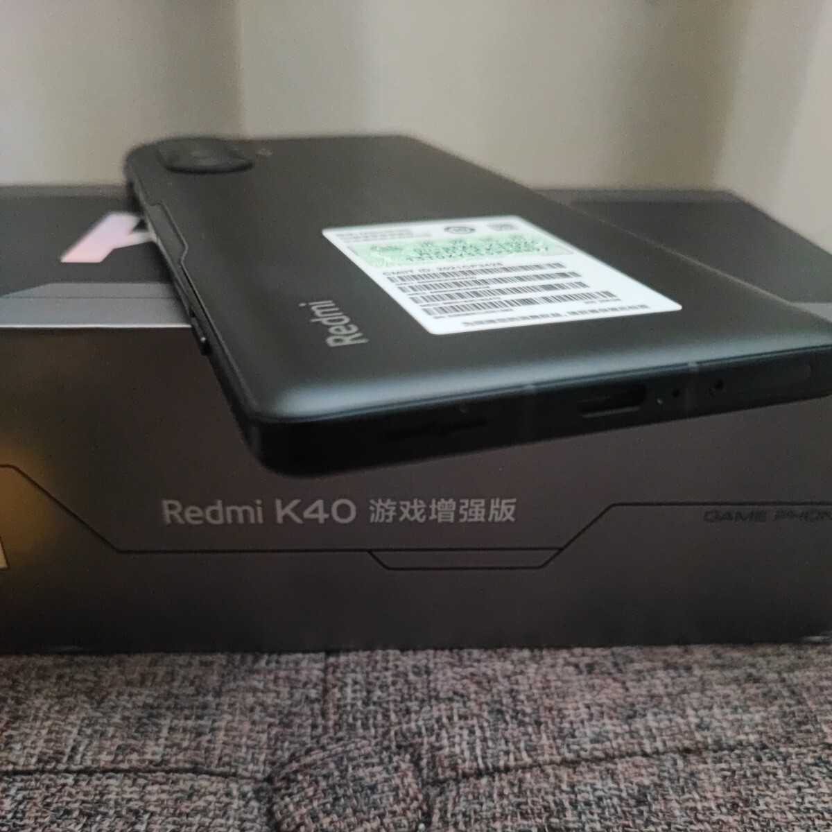 美品 Redmi K40 Gaming Poco ROM ブラック RAM12G ROM256G dimensity 1200の画像5