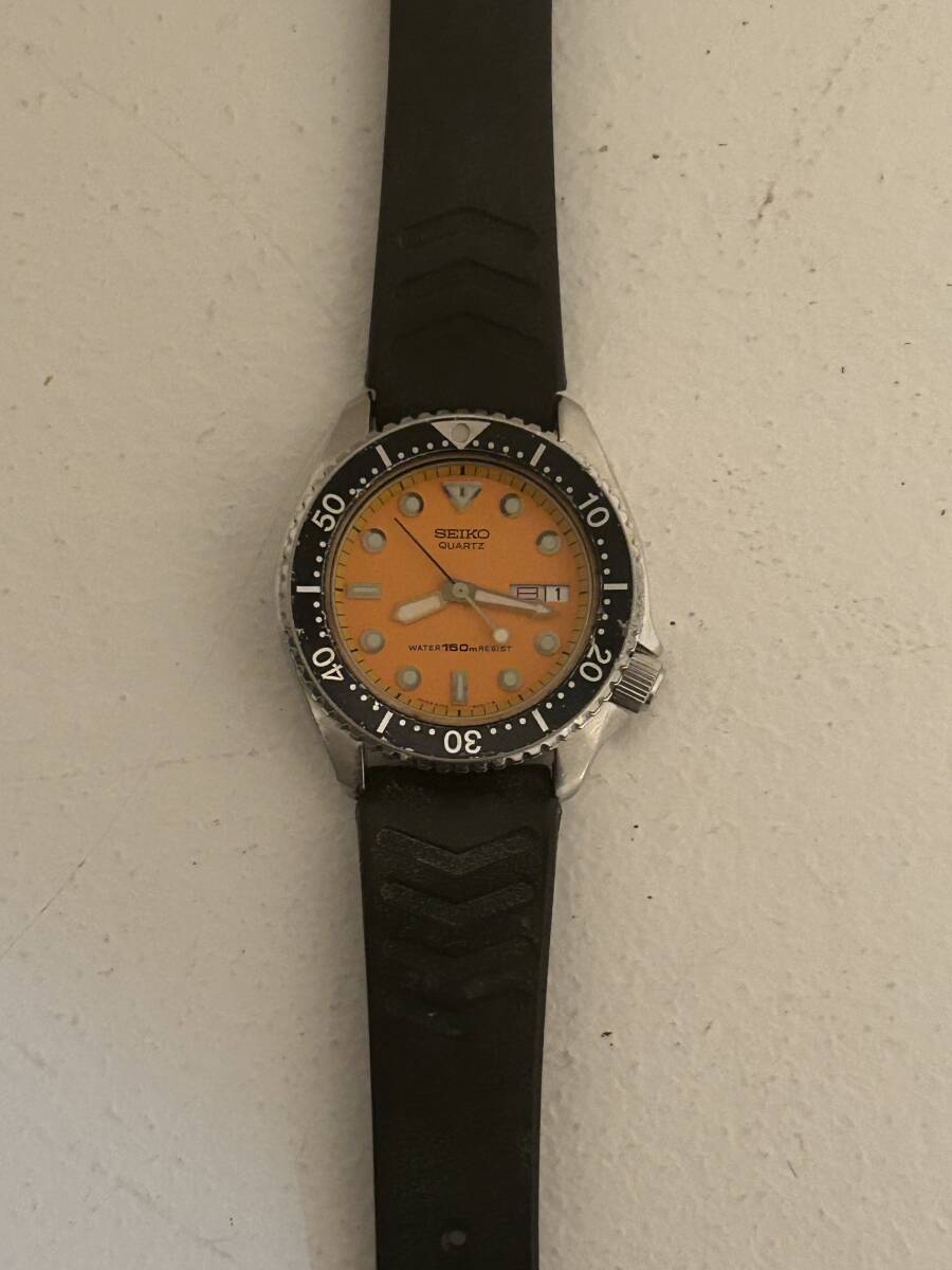 稼働品 Seiko セイコー 6458-600A Orange オレンジ クォーツ時計の画像1