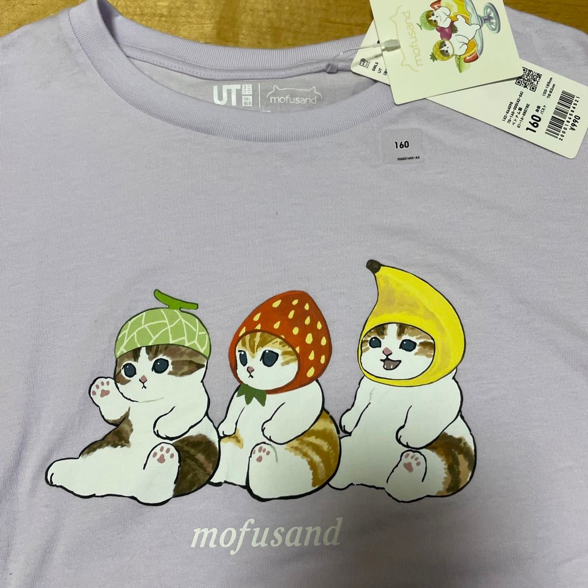新品 未使用品 mofusand UNIQLO 半袖 Tシャツ　160 S UT モフサンド ぢゅの ユニクロ