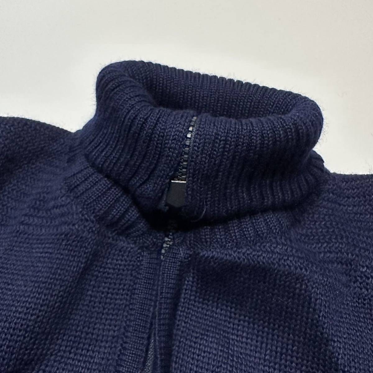 80s イタリア軍 P T ハーフジップ ニット セーター ネイビー 紺 80s イタリア軍 P T ハーフジップ ニット セーター ネイビー 紺