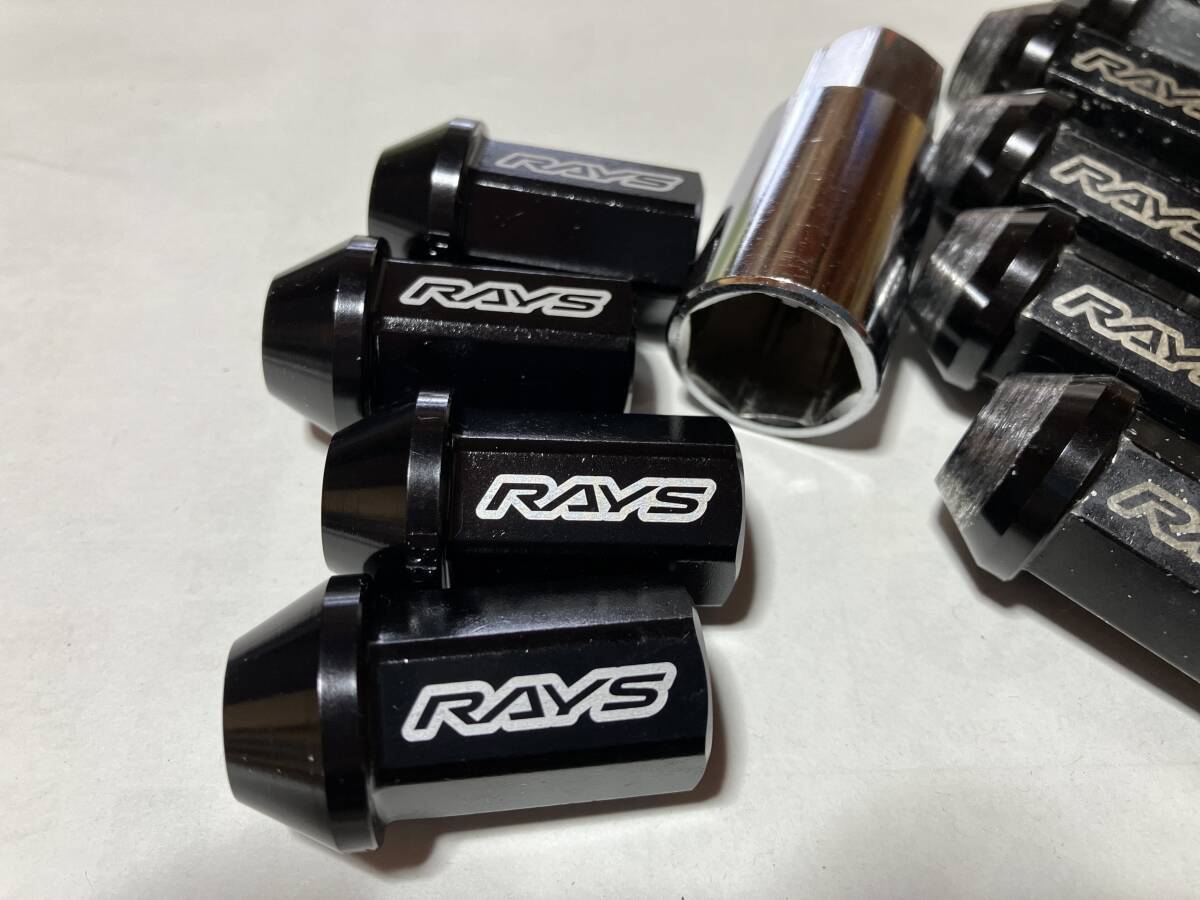 RAYS DURA-NUTS ジュラルミンロック & ナットセット L42 19HEX ブラック M12×1.5