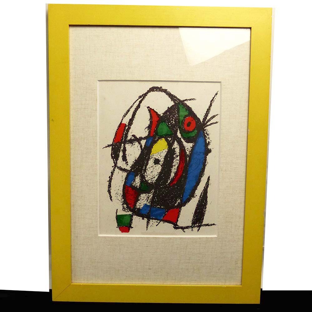 【真作】1975年 JOAN MIRO / ジョアン・ミロ リトグラフ / 石版画【中古】【送料無料】1j-6-015_画像1