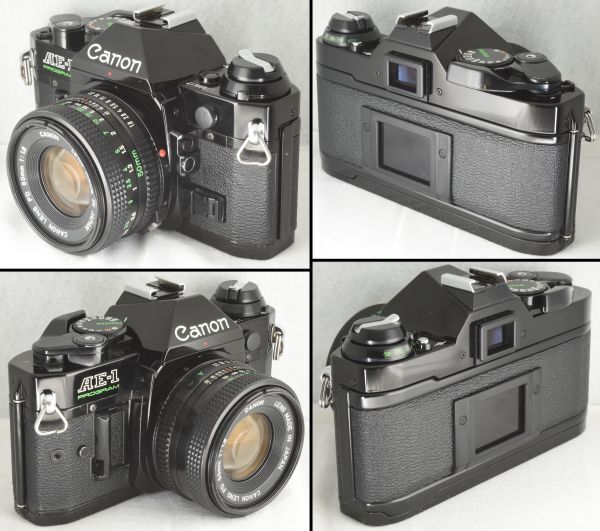 【整備/性能測定済】Canon AE-1 PROGRAM ブラック＋NFD50mmF1.8_ P,S,機能OK(1163817_105)
