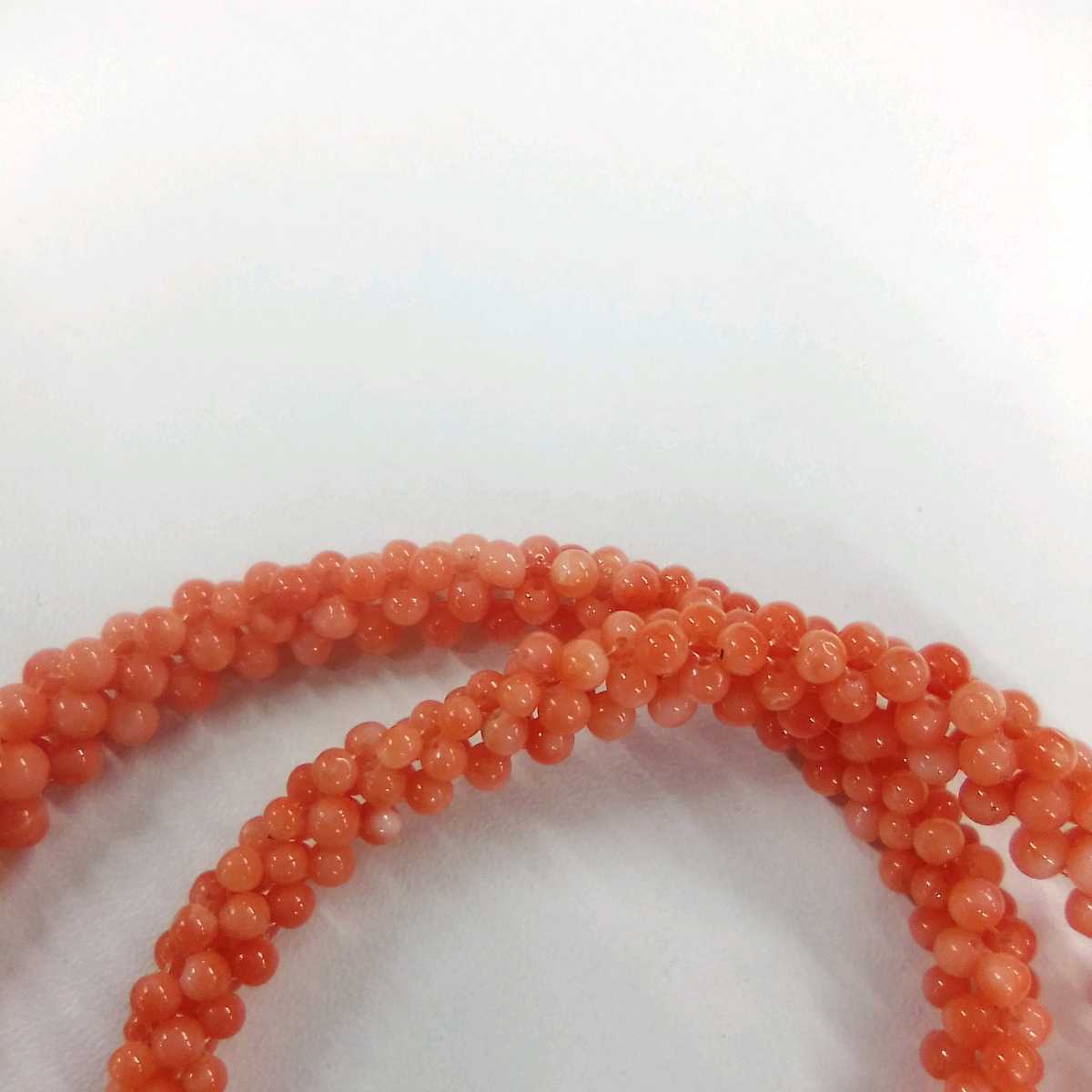 * is 3361H* coral .. coral color series solid . design necklace 43 centimeter * postage included *