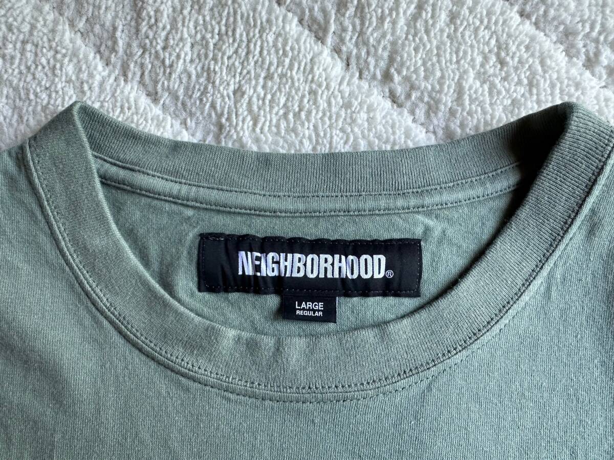 24春夏 Lサイズ セージグリーン DESIGN CREWNECK SS  ネイバーフッド NEIGHBORHOOD (241UWNH-CSM05) の画像2