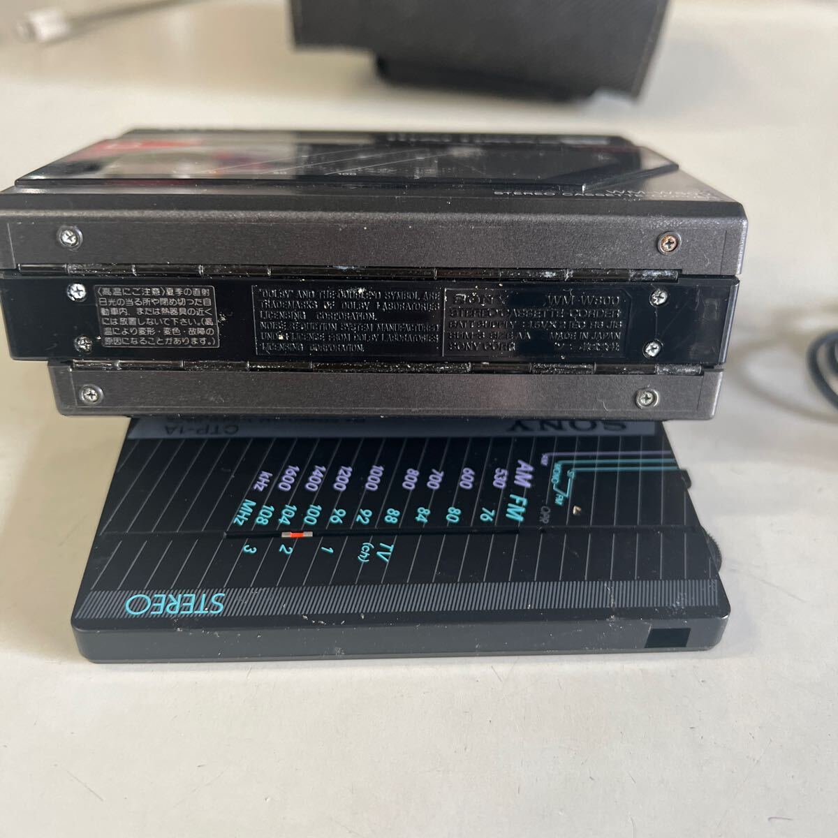  rare!SONY Sony Walkman W stereo cassette recorder WM-W800 present condition goods operation not yet verification antique cassette Walkman 