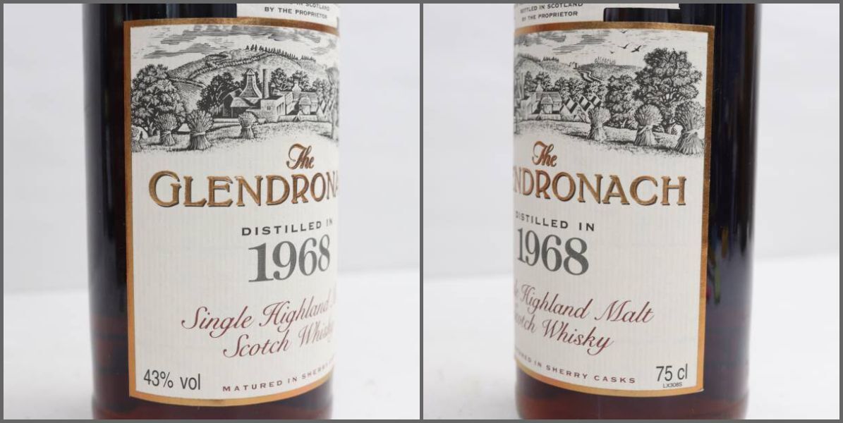 GLENDRONACH（グレンドロナック）25年 1968 ANA 43％ 750ml ※キャップフィルム傷 C24A290001_画像7