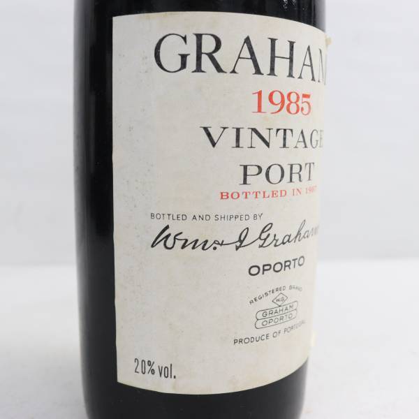 GRAHAMS（グラハム）ヴィンテージ ポート 1985-1987 20％ 750ml ※ラベルキズ T24C310031の画像7