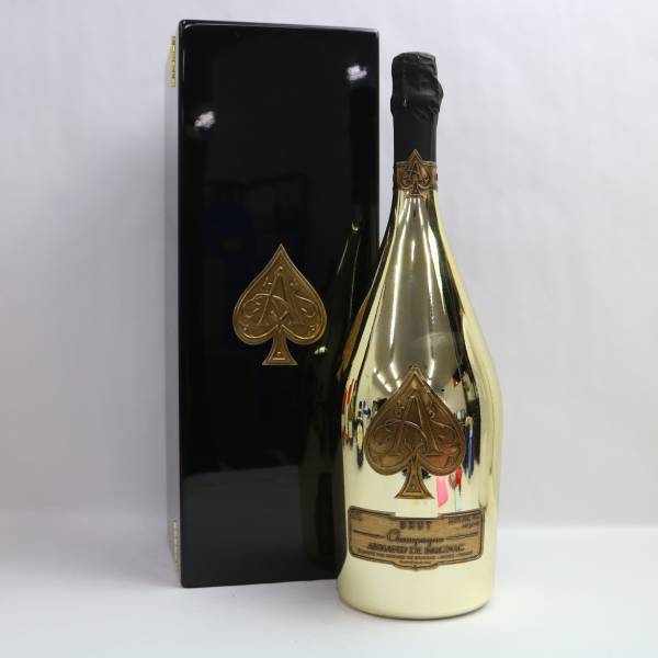 1円~ARMAND DE BRIGNAC（アルマンドブリニャック）ゴールド マグナムボトル 12.5％ 1500ml T24A070119_画像1