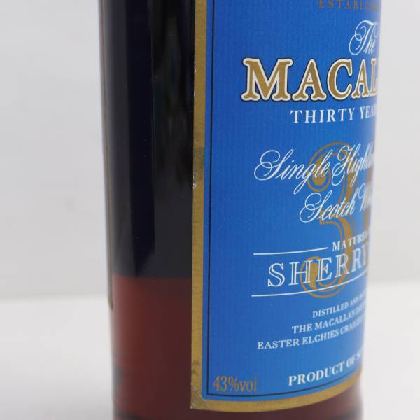 The MACALLAN（マッカラン）30年 シェリーオーク ブルーラベル 43% 700ml R24C200005の画像6