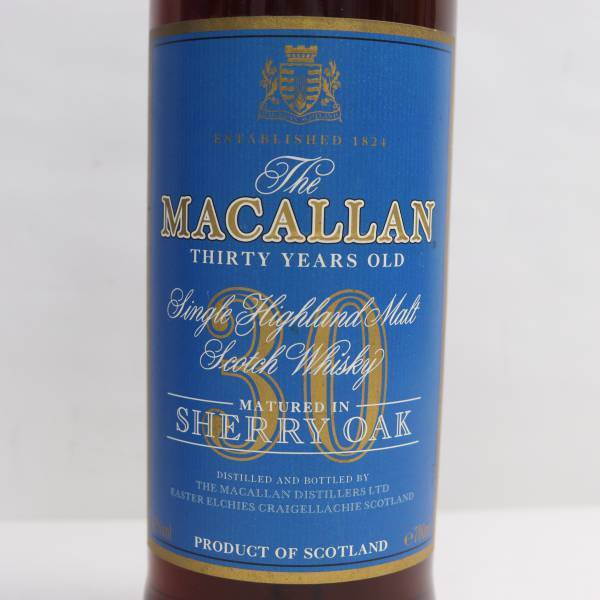 The MACALLAN（マッカラン）30年 シェリーオーク ブルーラベル 43% 700ml R24C200006の画像2