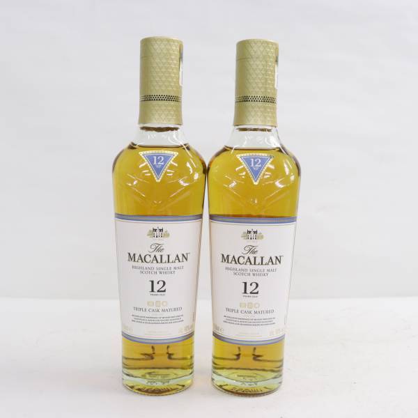 【2本セット】MACALLAN（マッカラン）12年 トリプルカスク ハーフボトル 40％ 350ml O24D020006の画像1