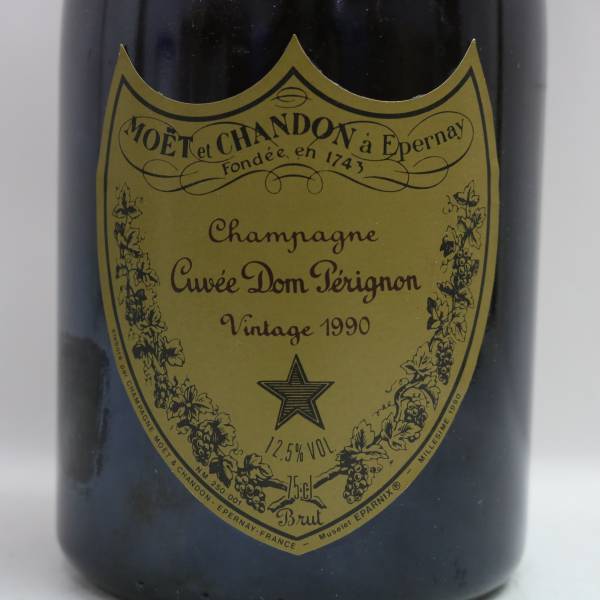 Dom perignon（ドンペリニヨン）1990 12.5％ 750ml ※キャップフィルム破れ・液面低下 X24D080102_画像2