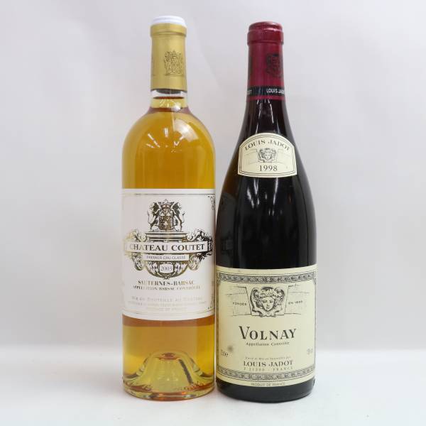 【2本セット】ワイン各種（ルイジャド ヴォルネイ 1998 13％ 750ml 等）X24D080061の画像1
