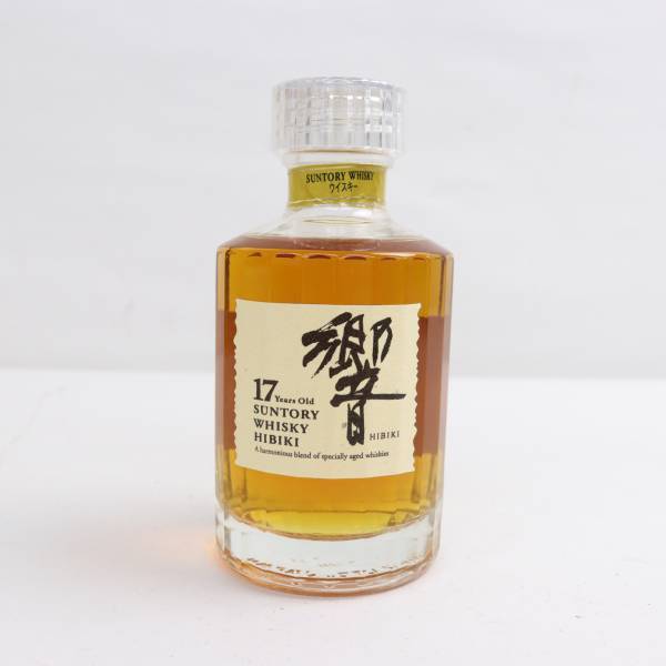 SUNTORY（サントリー）響 17年 旧 裏ゴールドラベル クリアキャップ ベビーボトル 43％ 180ml G24D130011_画像1