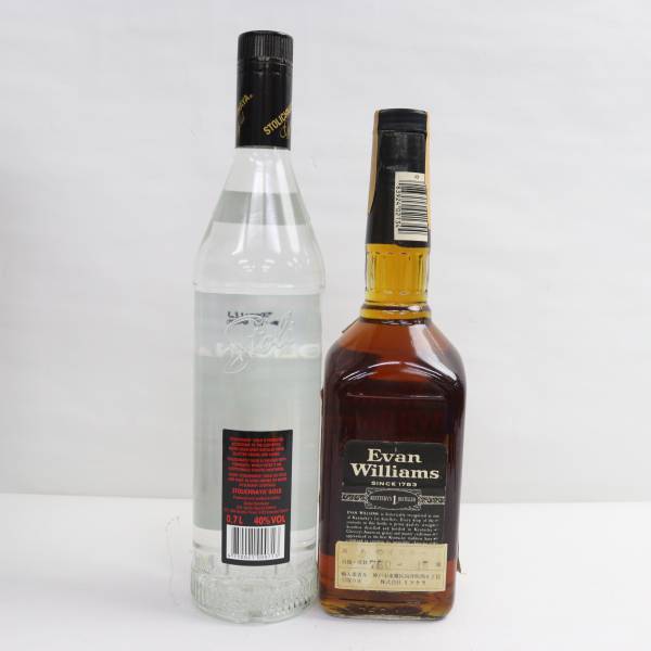 【2本セット】アルコール各種（エヴァン ウィリアムズ 45％ 750ml 等）D24D110008の画像4