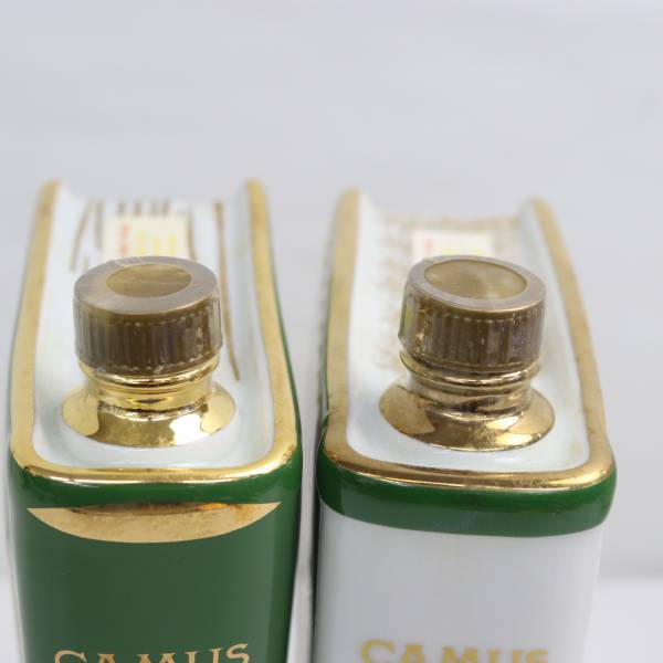 【2本セット】CAMUS（カミュ）ナポレオン ブック各種（緑 40％ 700ml 等）陶器（総重量 2424g）S24D140038の画像3