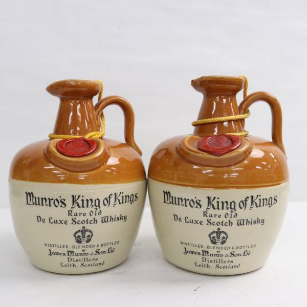 【2本セット】Munros King of Kings（マンローズ キングオブキングス）レアオールド デラックス 43％ 750ml 陶器（総重量3167g）R24D160030の画像1
