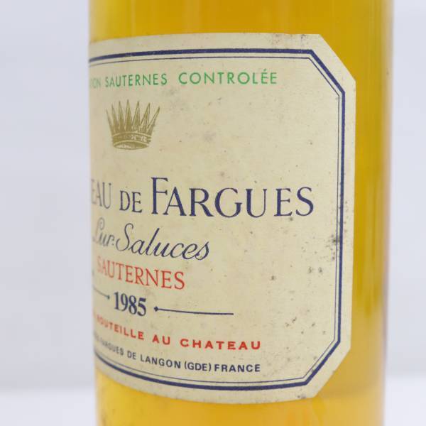 CHATEAU DE FARGUES（シャトー ド ファルグ）ソーテルヌ 1985 14％未満 750ml ※オリ有り T24D150310の画像6