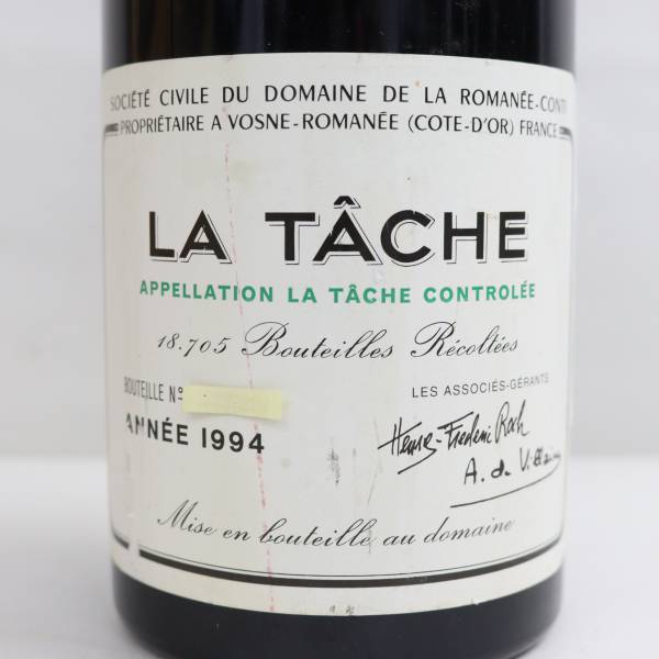 DRC LA TACHE（ラ ターシュ）1994 サントリー 13％ 750ml ※ラベルキズ G24D120010の画像2