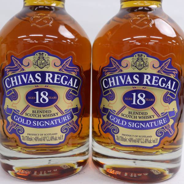 【2本セット】CHIVAS REGAL（シーバスリーガル）18年 ゴールドシグネチャー 40％ 700ml T24D110150の画像2