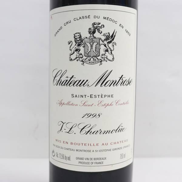 Chateau Montrose（シャトー モンローズ）1998 12.5％ 750ml ※裏ラベル破れ・オリあり G24C220002の画像2